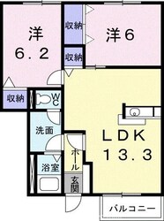 オーブリーアサノＤの物件間取画像